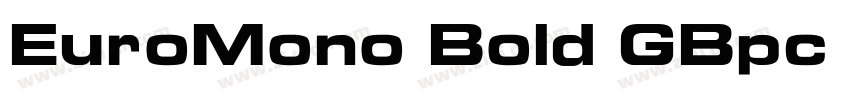 EuroMono Bold GBpc E字体转换